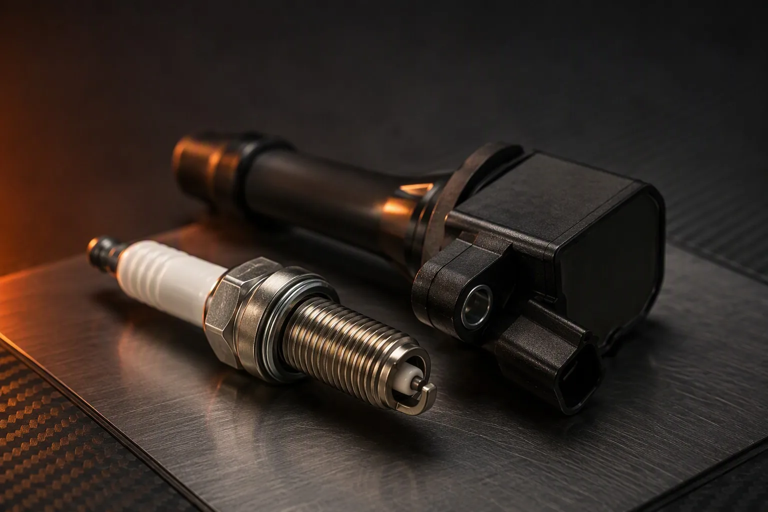 Ignition coil and spark plug for identification